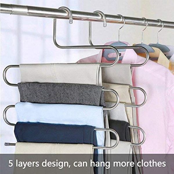 laundry bags s-type multi-layer stainless steel pants rack hanger storage pant clip multifunctional wardrobe
laundry bags s-type multi-layer stainless steel pants rack hanger storage pant clip multifunctional wardrobe