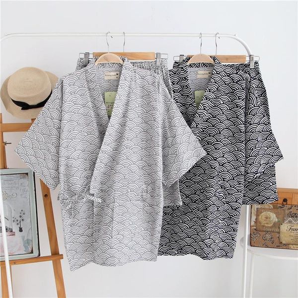 100% cotton gauze short sleeve shorts pajamas for women pijama mujer japanese kimono couple pyjamas v-neck home men pajama set, Black;red
100% cotton gauze short sleeve shorts pajamas for women pijama mujer japanese kimono couple pyjamas v-neck home men pajama set, Black;red