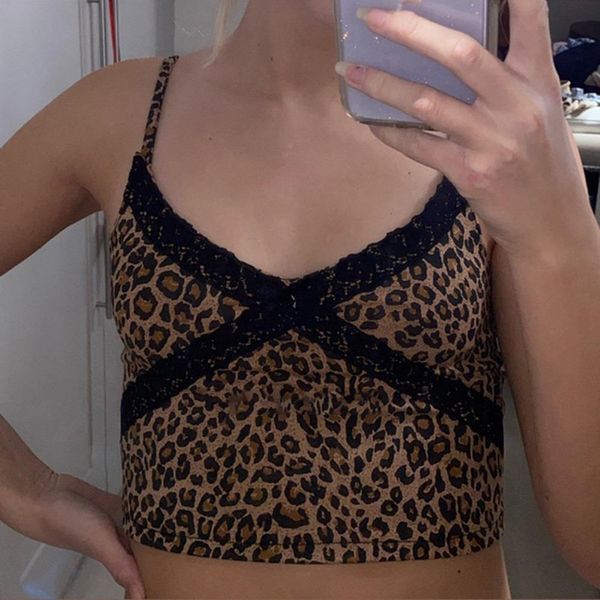 leopard print lace y2k cami for women patchwork crop tank clubwear streetwear slim sleeveless elegant e girl, White
leopard print lace y2k cami for women patchwork crop tank clubwear streetwear slim sleeveless elegant e girl, White