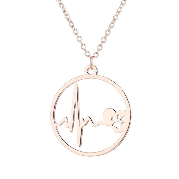 Stainless Steel Couple Necklace New Hollow Heartbeat Accelerating Hollow Round Necklace, Golden;silver
Stainless Steel Couple Necklace New Hollow Heartbeat Accelerating Hollow Round Necklace, Golden;silver