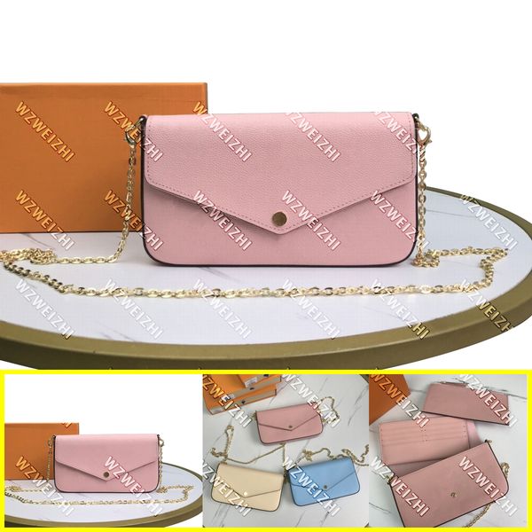 genuine leather 3 in 1 women chain bags handbag wallet fashion letter flower shoulder crossbody bag ladies messenger purses with box sky blu
genuine leather 3 in 1 women chain bags handbag wallet fashion letter flower shoulder crossbody bag ladies messenger purses with box sky blu