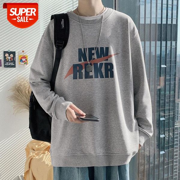 men's sweater loose trend all-match hong kong style round neck hooded jacket #y16m, Black