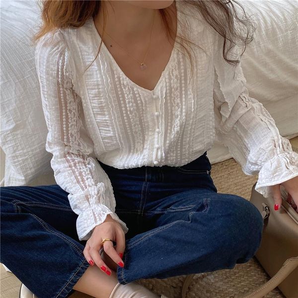 2021 new womens blouses summer femme casual shirt long sleeve cotton girls women blouse plus blusas solid slim t7rd, White
2021 new womens blouses summer femme casual shirt long sleeve cotton girls women blouse plus blusas solid slim t7rd, White