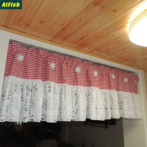 curtain & drapes simple modern red black plaid lace bedroom kitchen bay window home decoration tulle small short gauze fabric cortinas 4
curtain & drapes simple modern red black plaid lace bedroom kitchen bay window home decoration tulle small short gauze fabric cortinas 4