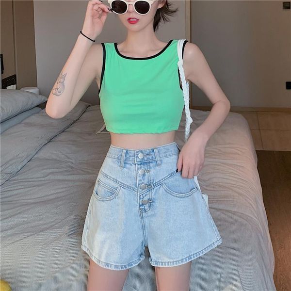 2021 new arrilvals summer chic fashion simple casual solid loose high waist all-match single breasted short jeans, White;black
2021 new arrilvals summer chic fashion simple casual solid loose high waist all-match single breasted short jeans, White;black