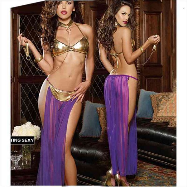 belly dancing cosplay stage wear erotic lingerie set patent leather halterneck bra slit long mesh dress, Black;red
belly dancing cosplay stage wear erotic lingerie set patent leather halterneck bra slit long mesh dress, Black;red