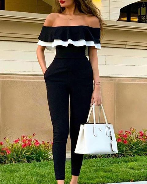 the new autumn style a tube neck plied black white matching solid color thin women's overalls ibtf
the new autumn style a tube neck plied black white matching solid color thin women's overalls ibtf