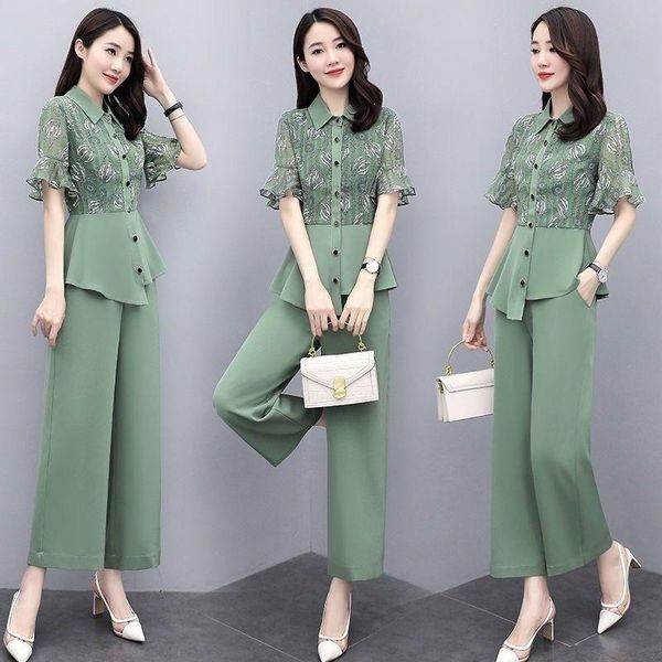 women's two piece pants suit 2021 summer style slim fashion wide leg lace crop set women blouse clothing office outfits, White
women's two piece pants suit 2021 summer style slim fashion wide leg lace crop set women blouse clothing office outfits, White