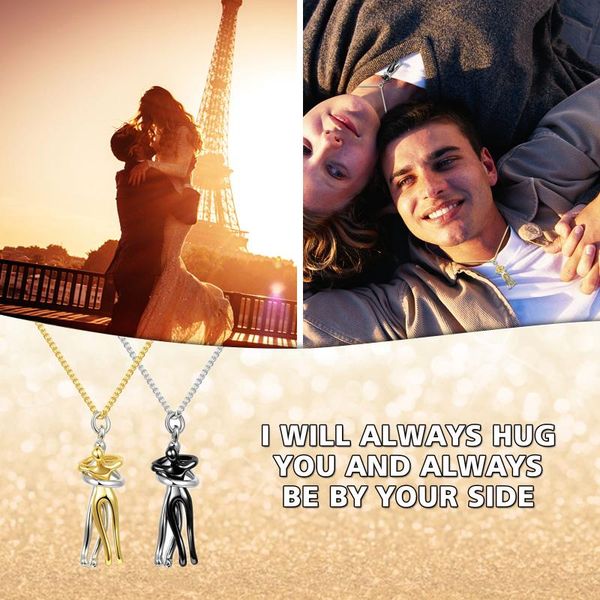 #34 new fashion couple gift metal plating huging necklace street style valentines day gift collier ras le cou, Silver
#34 new fashion couple gift metal plating huging necklace street style valentines day gift collier ras le cou, Silver