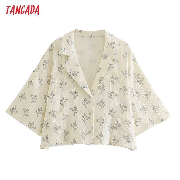 tangada women retro flowers print crop shirt short sleeve summer chic female loose shirt qd62 210609, White
tangada women retro flowers print crop shirt short sleeve summer chic female loose shirt qd62 210609, White