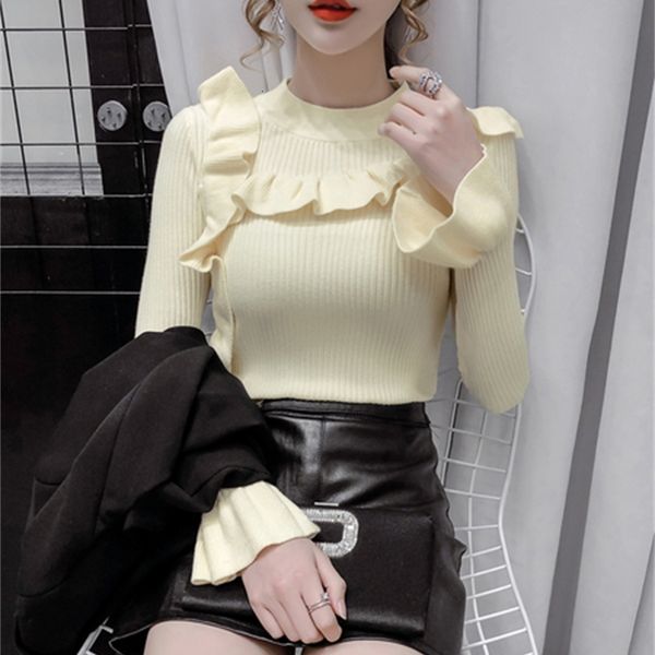 2021 autumn shredded fungus women sweaters new fine fit knitted pullovers solid color extension jacket 0udv, White;black
2021 autumn shredded fungus women sweaters new fine fit knitted pullovers solid color extension jacket 0udv, White;black