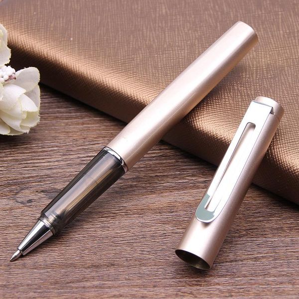 ballpoint pens metal roller ball pen 0.5mm ink for writing canetas office school supplies stationery gel 2021, Blue;orange