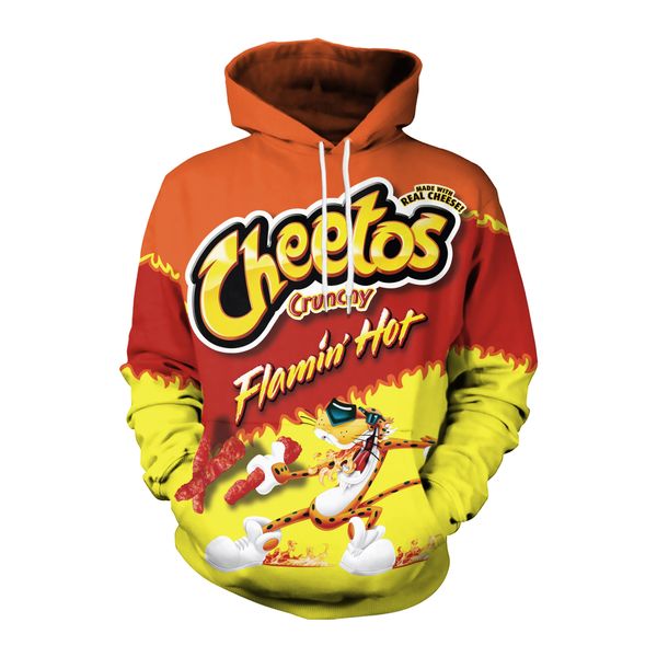 couple hoodie long sleeve cheeots cruncry flamin'pattern high definition printing leisure fashion spring and autumn trend, Black
couple hoodie long sleeve cheeots cruncry flamin'pattern high definition printing leisure fashion spring and autumn trend, Black