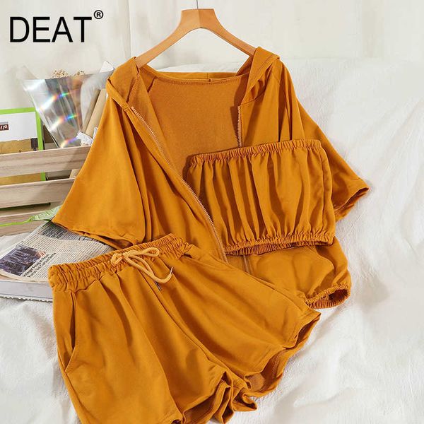 deat women hooded collar sweater drawstring shorts arrivals two piece set fashion temperament spring summer 11d841 210709, White
deat women hooded collar sweater drawstring shorts arrivals two piece set fashion temperament spring summer 11d841 210709, White