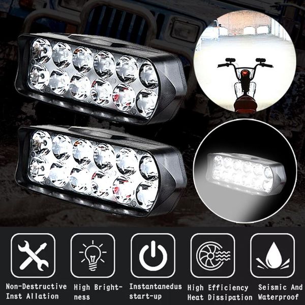 car headlights 1pc 18w motorcycle 12 led 1800lm external lights headlight spot fog lamp black waterproof
car headlights 1pc 18w motorcycle 12 led 1800lm external lights headlight spot fog lamp black waterproof