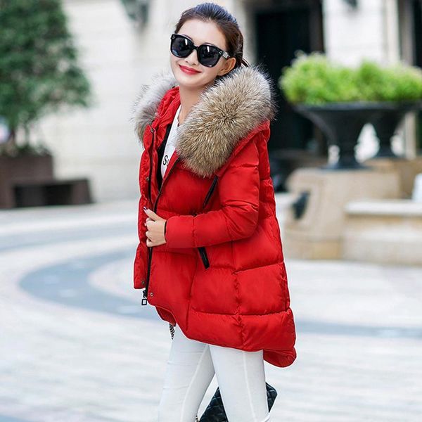 women's down & parkas casual fake fur collar parka cotton jacket winter women thick snow wear coat lady clothing female jackets, Black
women's down & parkas casual fake fur collar parka cotton jacket winter women thick snow wear coat lady clothing female jackets, Black