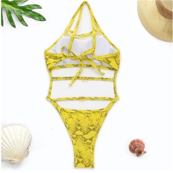 snakeskin print backless one piece suits monokini women sleeveless hollow out lace up swimsuit beachwear bathing suits, Black
snakeskin print backless one piece suits monokini women sleeveless hollow out lace up swimsuit beachwear bathing suits, Black