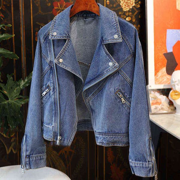 women's jackets fried street, handsome, fashionable and refined love big lapel zipper long sleeve motorcycle style cowboy et women', Black;brown 
women's jackets fried street, handsome, fashionable and refined love big lapel zipper long sleeve motorcycle style cowboy et women', Black;brown