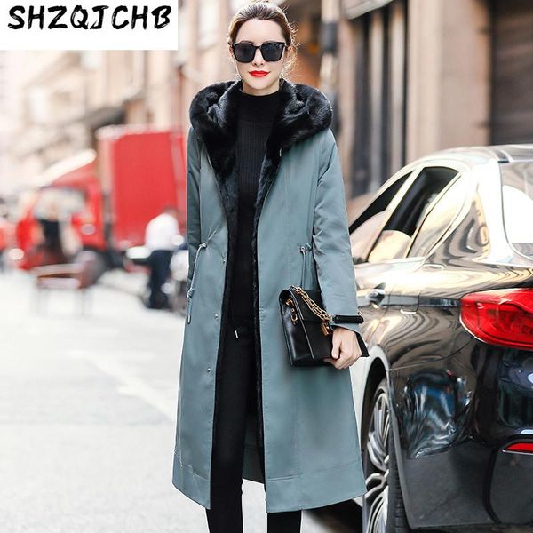 women's fur & faux jchb 2021 fashion mink coat whole pi overcome hooded, Black
women's fur & faux jchb 2021 fashion mink coat whole pi overcome hooded, Black