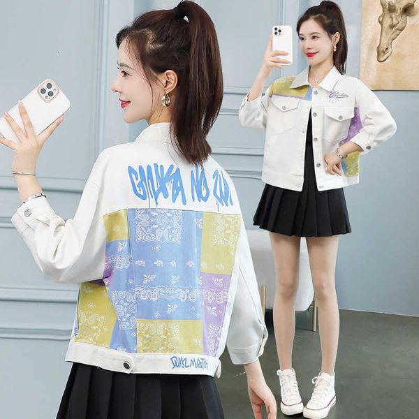 2021 spring and autumn korean women's fashion temperament versatile small short white denim et trend, Black;brown
2021 spring and autumn korean women's fashion temperament versatile small short white denim et trend, Black;brown