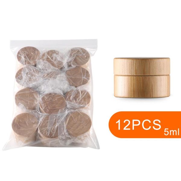 12pcs 5g bamboo bottle cream jar nail art mask cream refillable empty cosmetic makeup container bottle storage box
12pcs 5g bamboo bottle cream jar nail art mask cream refillable empty cosmetic makeup container bottle storage box