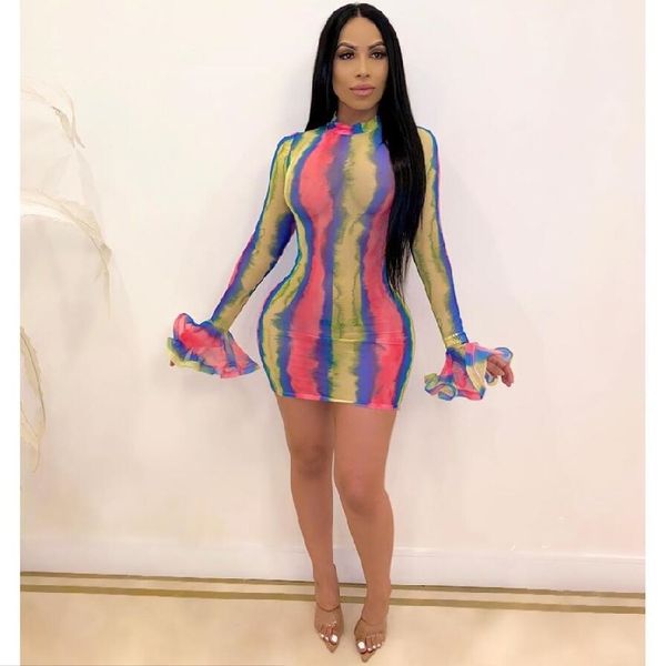 tie dye sheer mesh dress women club dresses 2021 see through ruffle long sleeve mini bodycon dress d37-ch18, Black;gray
tie dye sheer mesh dress women club dresses 2021 see through ruffle long sleeve mini bodycon dress d37-ch18, Black;gray