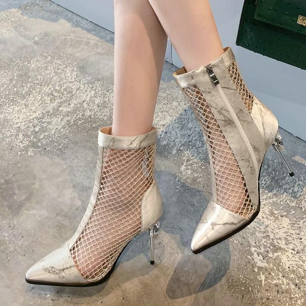 boots brand women shoes super high heel mesh cloth hollow ladies sandals rhinestone decorative side zipper heels, Black
boots brand women shoes super high heel mesh cloth hollow ladies sandals rhinestone decorative side zipper heels, Black
