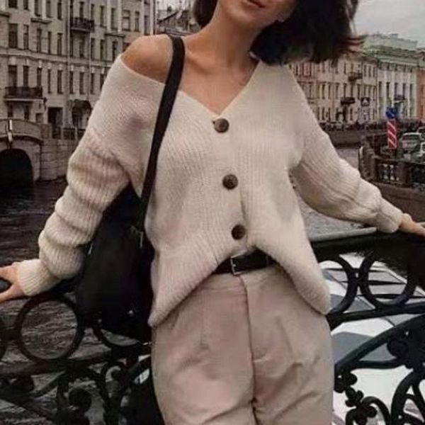 women's knits & tees autumn winter cardigan loose coat sweater lantern sleeve pure color simple casual commuter fashion style top, White
women's knits & tees autumn winter cardigan loose coat sweater lantern sleeve pure color simple casual commuter fashion style top, White