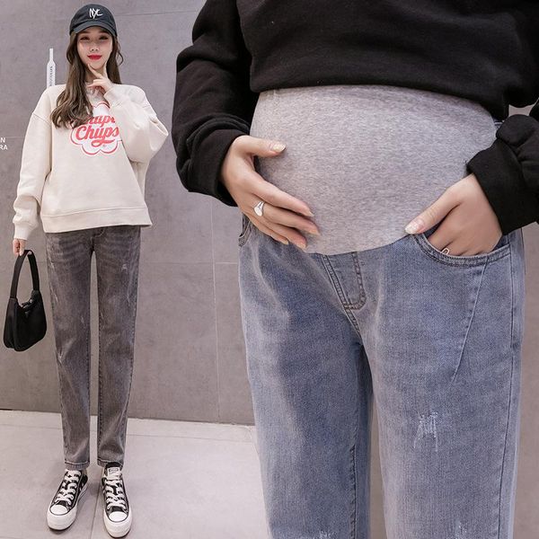 maternity bottoms fashion jeans spring autumn adjustable belly straight casual denim pants for pregnant women loose pregnancy trousers, White
maternity bottoms fashion jeans spring autumn adjustable belly straight casual denim pants for pregnant women loose pregnancy trousers, White