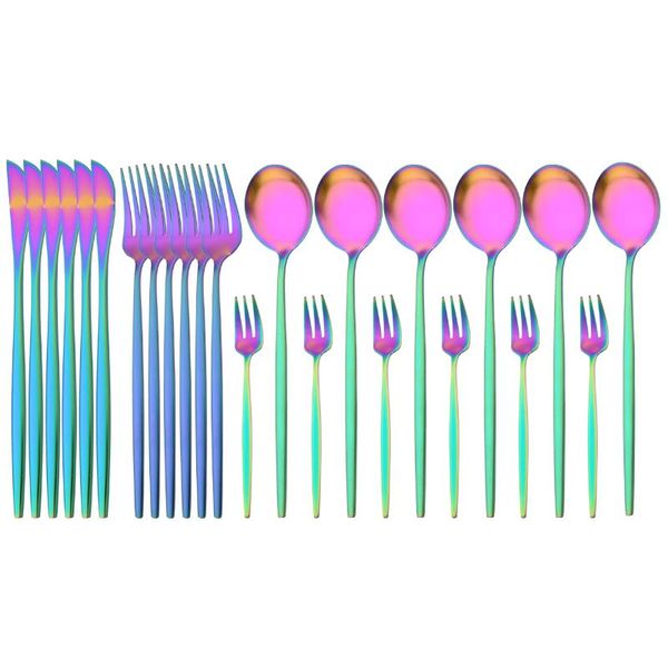 dinnerware sets stainless steel knives cake fork spoons cutlery set matte colorful flatware tableware kitchen silverware
dinnerware sets stainless steel knives cake fork spoons cutlery set matte colorful flatware tableware kitchen silverware
