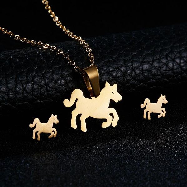 earrings & necklace kinder sieraden meisje horse neckalce set stainless steel women kids girls gold de joyas joyeria acero inoxidable mujer, Silver
earrings & necklace kinder sieraden meisje horse neckalce set stainless steel women kids girls gold de joyas joyeria acero inoxidable mujer, Silver