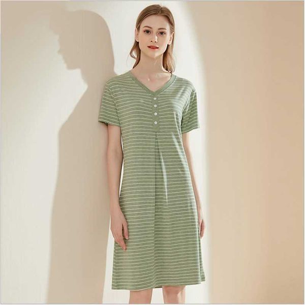 women's sleepwear 2021 summer women casual striped nightgown female modal nighty dress ladies short sleeve v-neck collar plus size, Black;red
women's sleepwear 2021 summer women casual striped nightgown female modal nighty dress ladies short sleeve v-neck collar plus size, Black;red