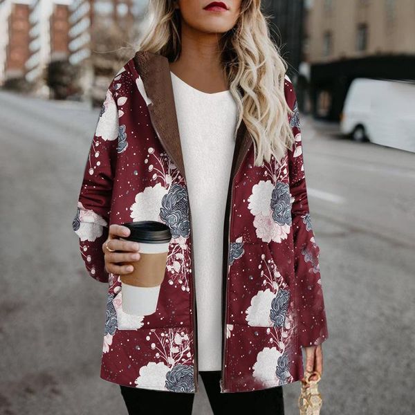 women's wool & blends winter ladies jacket retro printing dark color hooded jackets women warm and windproof casual fashion thick zippe, Black
women's wool & blends winter ladies jacket retro printing dark color hooded jackets women warm and windproof casual fashion thick zippe, Black