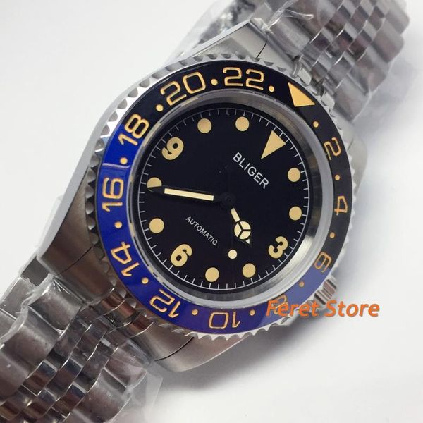 wristwatches 40mm mens watch sapphire glass blue ceramic bezel luminous stainless steel automatic, Slivery;brown
wristwatches 40mm mens watch sapphire glass blue ceramic bezel luminous stainless steel automatic, Slivery;brown