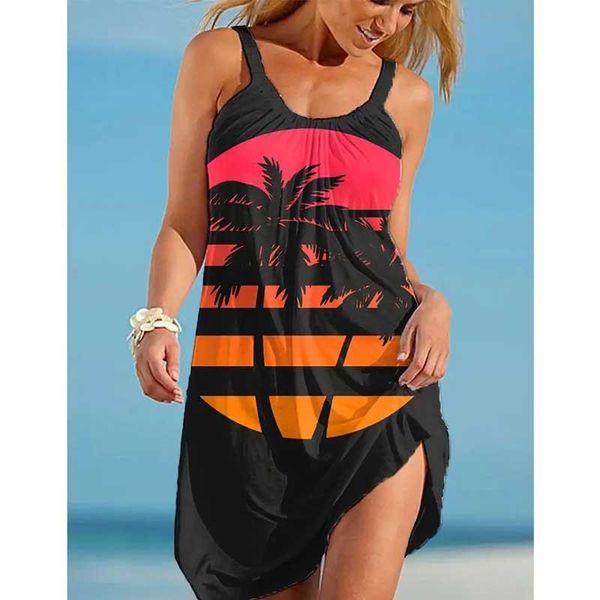 casual dresses women's summer sling o-neck printed dress loose mid-length irregular beach holiday fashion vestidos verano mujer, Black;gray
casual dresses women's summer sling o-neck printed dress loose mid-length irregular beach holiday fashion vestidos verano mujer, Black;gray