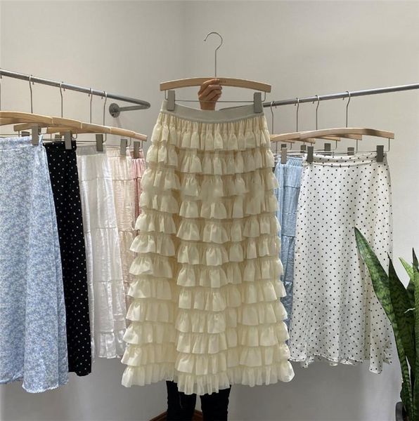 skirts splice chiffon skirt women long sweet solid color cake female white beige high waist party lady, Black
skirts splice chiffon skirt women long sweet solid color cake female white beige high waist party lady, Black
