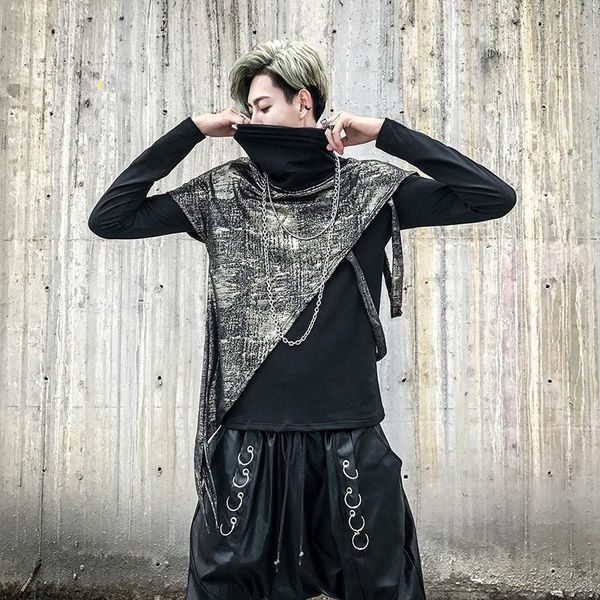 men's t-shirts 2021 autumn winter t-shirt personality thickened high-collar underwear loose long sleeves with velvet stage costumes, White;black
men's t-shirts 2021 autumn winter t-shirt personality thickened high-collar underwear loose long sleeves with velvet stage costumes, White;black