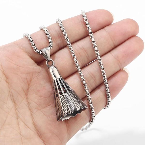 earrings & necklace sporty badminton pedant for men male stainless steel box chain champion shuttlecock, Silver
earrings & necklace sporty badminton pedant for men male stainless steel box chain champion shuttlecock, Silver