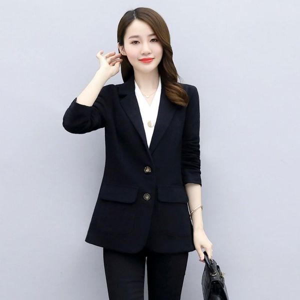 women's suits & blazers small suit jacket female 2021 spring all-match professional short solid notched pockets casual women, White;black
women's suits & blazers small suit jacket female 2021 spring all-match professional short solid notched pockets casual women, White;black