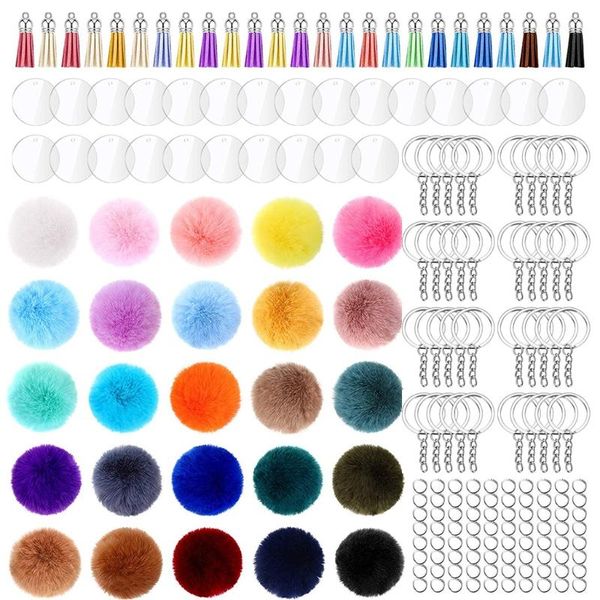 keychains 1 set acrylic keychain blanks with key rings round clear discs circles colorful tassel pendant jump artificial plush balls, Silver
keychains 1 set acrylic keychain blanks with key rings round clear discs circles colorful tassel pendant jump artificial plush balls, Silver