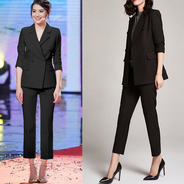 fashion lady suit set decoration slimming ladies small fragrance temperament spring new nine pants two sets trend women 2alk, White;black
fashion lady suit set decoration slimming ladies small fragrance temperament spring new nine pants two sets trend women 2alk, White;black