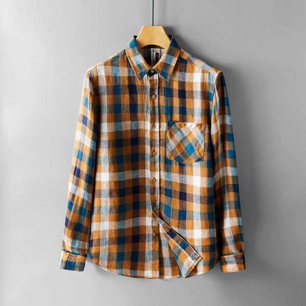 2021 new spring and autumn linen long-sleeved retro plaid shirts for men casual loose shirt male chemise camisa iic4, White;black 
2021 new spring and autumn linen long-sleeved retro plaid shirts for men casual loose shirt male chemise camisa iic4, White;black