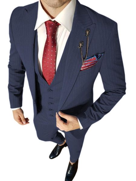 men's suits & blazers 2021 business suit gentleman 3-piece pinstripe office meeting customization (blazer +vest + pants), White;black
men's suits & blazers 2021 business suit gentleman 3-piece pinstripe office meeting customization (blazer +vest + pants), White;black