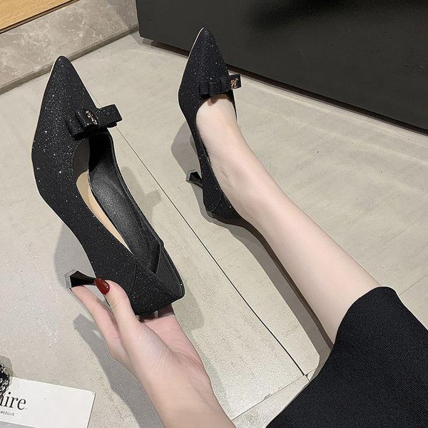 dress shoes pointed toe solid color wedding shoe women pumps stiletto shallow mouth party woman high heels 2021, Black
dress shoes pointed toe solid color wedding shoe women pumps stiletto shallow mouth party woman high heels 2021, Black