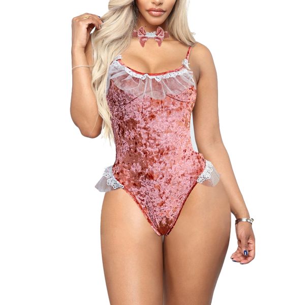 babydoll lace patchwork bodysuit lingerie underwear women sleeveless slim fit bodycon skinny sling leotard sleepwear, Black
babydoll lace patchwork bodysuit lingerie underwear women sleeveless slim fit bodycon skinny sling leotard sleepwear, Black