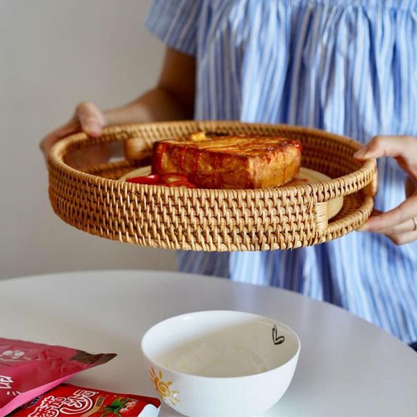 kitchen storage & organization japan style handwoven rattan round basket with handle tea cup cake serving tray wine plate bread food
kitchen storage & organization japan style handwoven rattan round basket with handle tea cup cake serving tray wine plate bread food