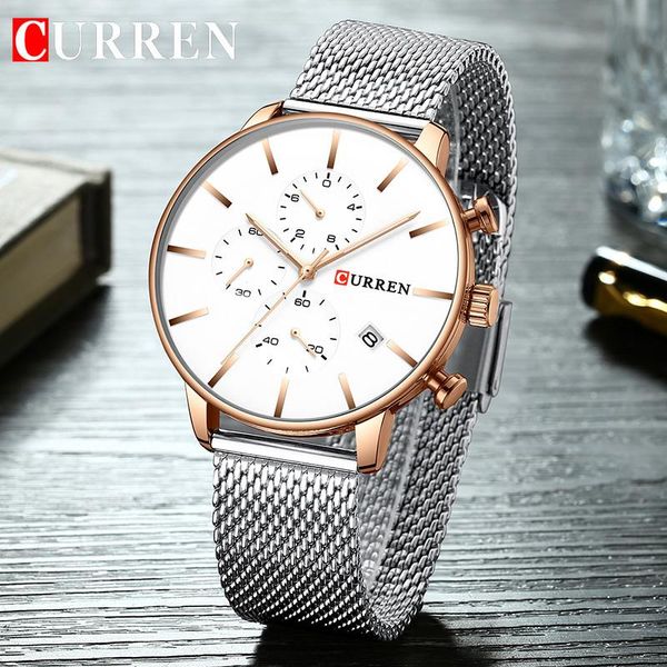 wristwatches curren men watches quartz chronograph male men's wrist sport man business, Slivery;brown
wristwatches curren men watches quartz chronograph male men's wrist sport man business, Slivery;brown