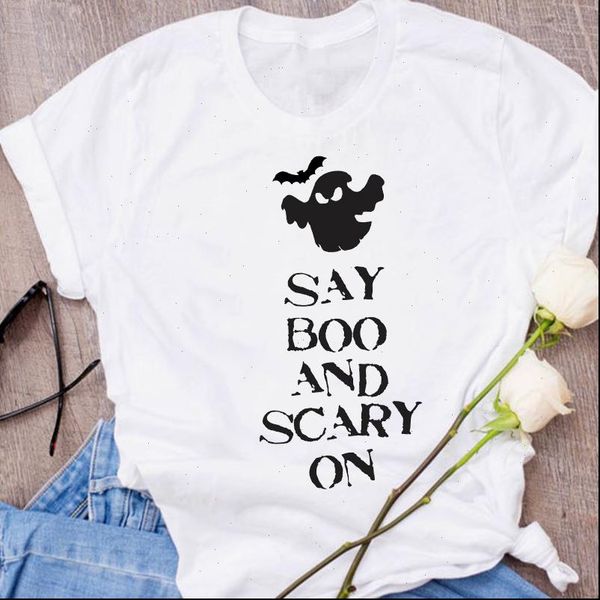 women graphic cartoon funny scary cute fashion autumn fall halloween clothes lady tees print female t shirt womens t shirt, White
women graphic cartoon funny scary cute fashion autumn fall halloween clothes lady tees print female t shirt womens t shirt, White