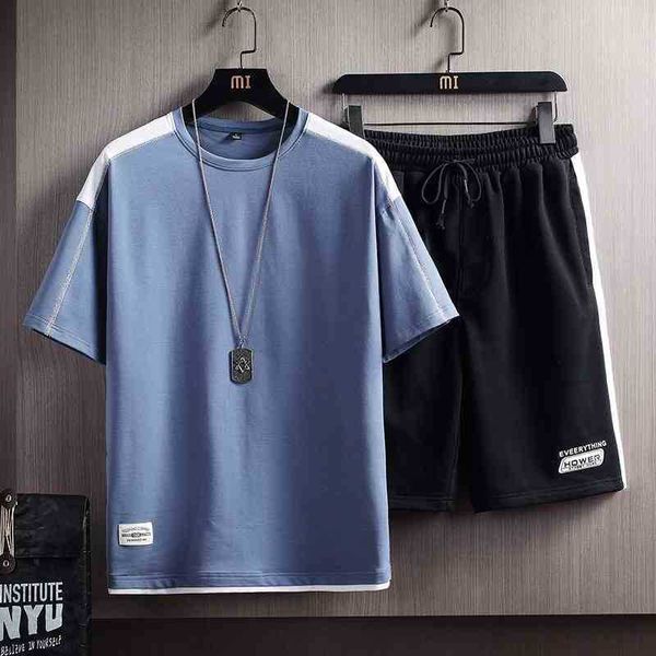 men's summer tracksuit sportswear short sleeve t shirts+short two piece sets 2021 new male casual sports suits brand clothing, Gray
men's summer tracksuit sportswear short sleeve t shirts+short two piece sets 2021 new male casual sports suits brand clothing, Gray