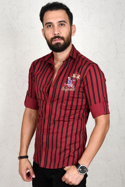 burgundy tight-fitting men 's shirt 100 cotton long-sleeve lengthwise stripe business party special day four seasons o7k8, White;black
burgundy tight-fitting men 's shirt 100 cotton long-sleeve lengthwise stripe business party special day four seasons o7k8, White;black